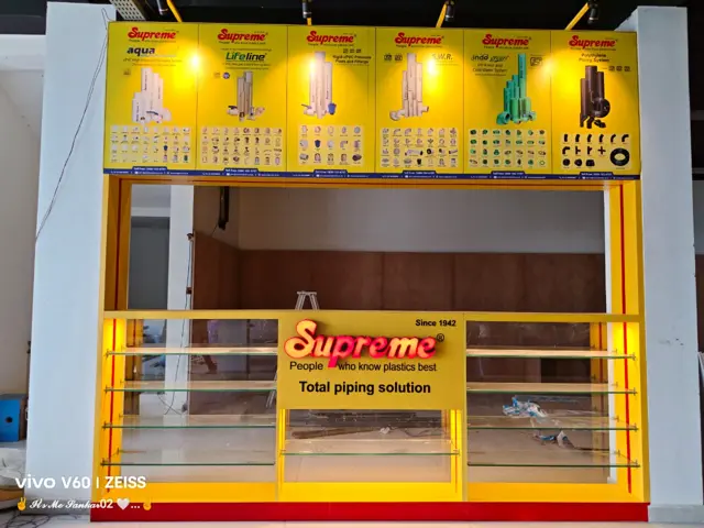 Product display board with LED lighting for Supreme by Star Signs Chennai