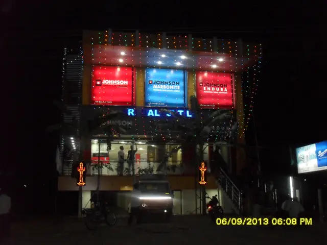 Glow sign for Night-lit storefront by Star Signs Chennai
