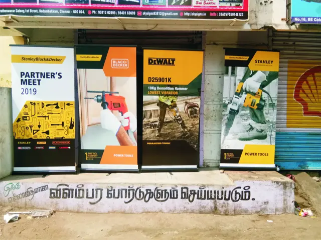 Standee for DeWalt partner meet by Star Signs Chennai