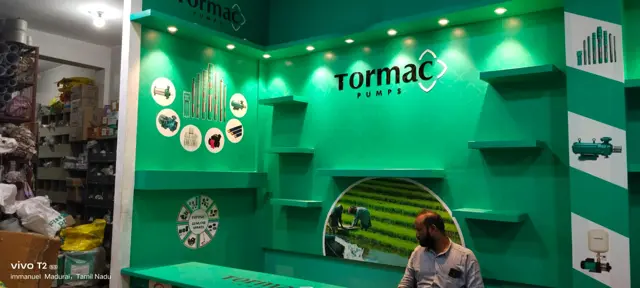 In-shop branding work for Tormac Pumps by Star Signs Chennai